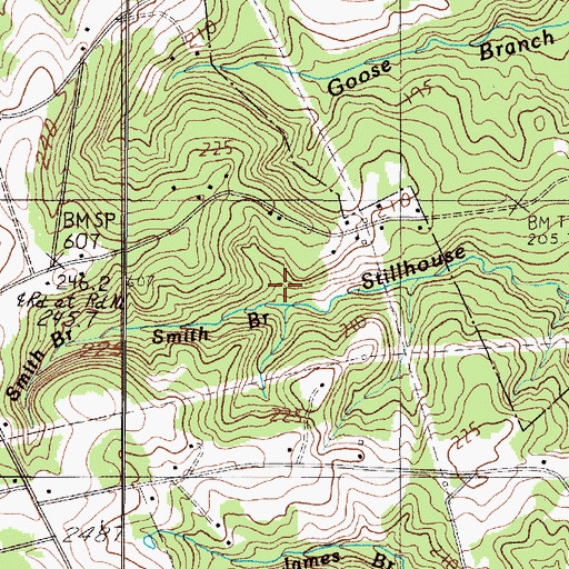 Topographic Map of Smith Branch, SC