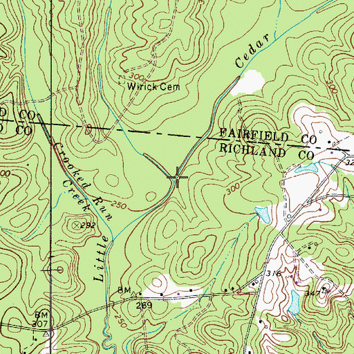 Topographic Map of Smith Branch, SC