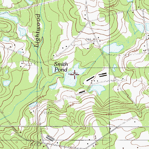 Topographic Map of Smith Pond, SC