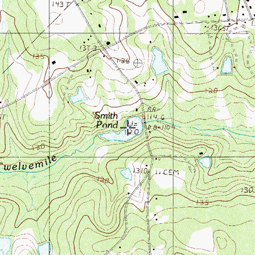 Topographic Map of Smith Pond, SC