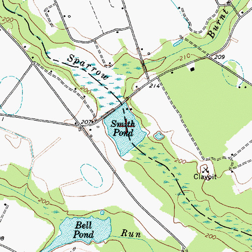 Topographic Map of Smith Pond, SC