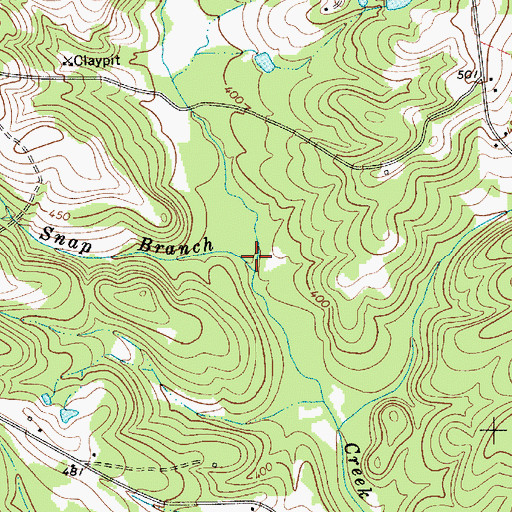 Topographic Map of Snap Branch, SC