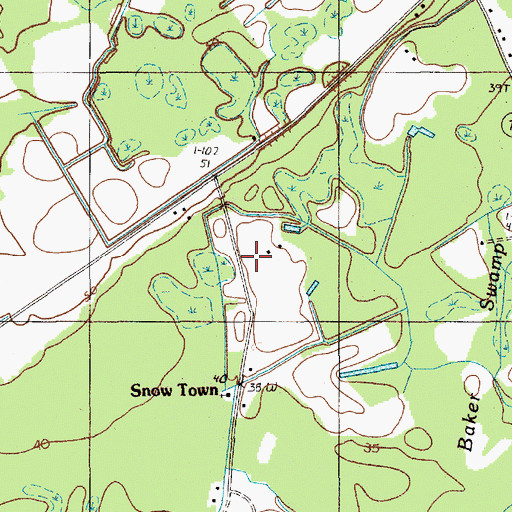 Topographic Map of Snow Hill Church, SC