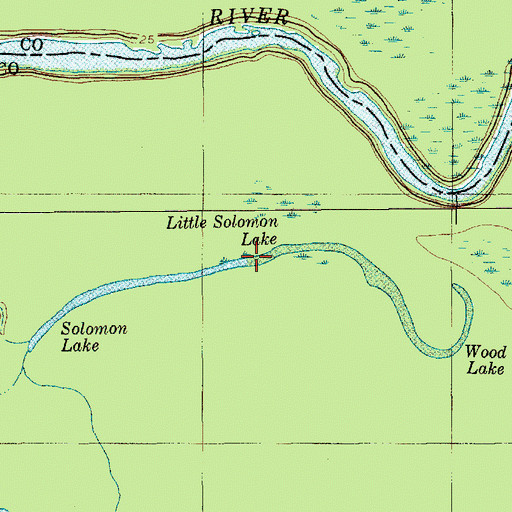 Topographic Map of Solomon Lake, SC