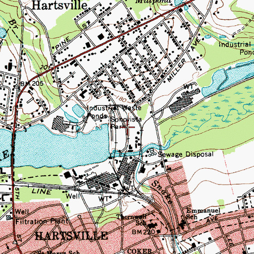 Topographic Map of Sonovista Park, SC