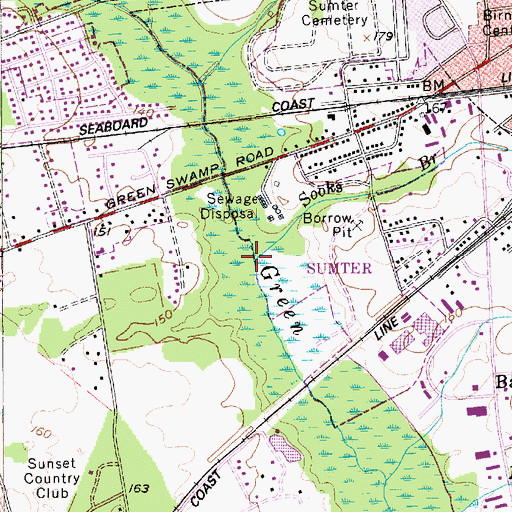 Topographic Map of Sooks Branch, SC