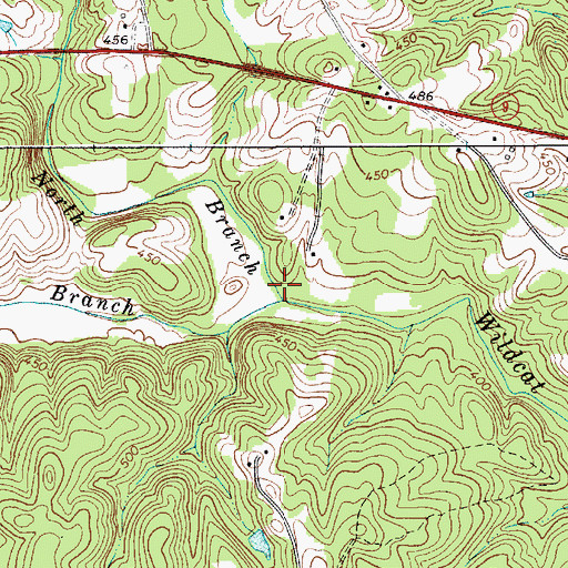 Topographic Map of South Branch Wildcat Creek, SC