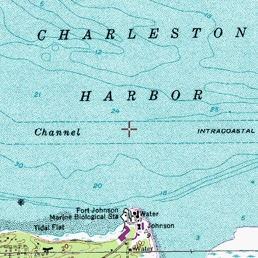 Topographic Map of South Channel, SC