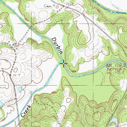 Topographic Map of South Durbin Creek, SC