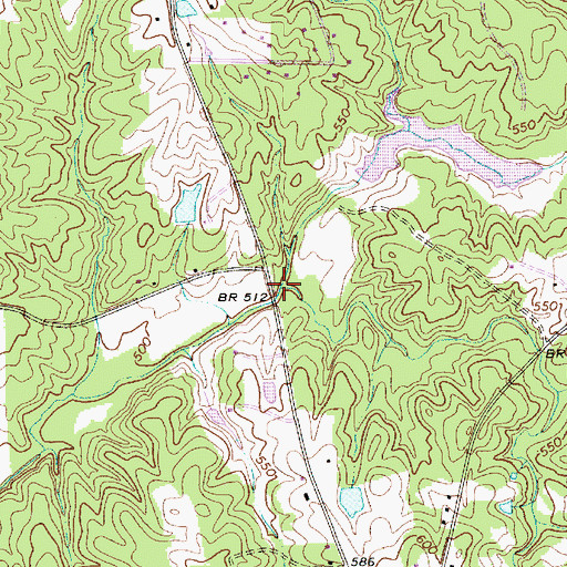 Topographic Map of South Prong Camp Creek, SC