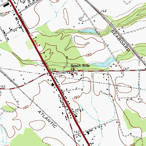 Topographic Map of South Side Church, SC