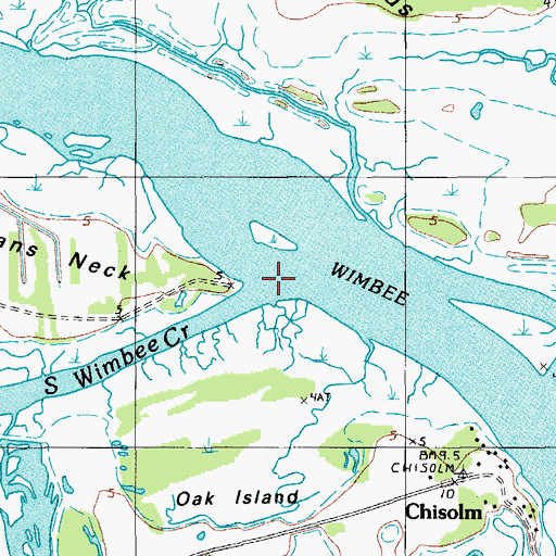 Topographic Map of South Wimbee Creek, SC