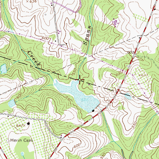 Topographic Map of Spann Branch, SC