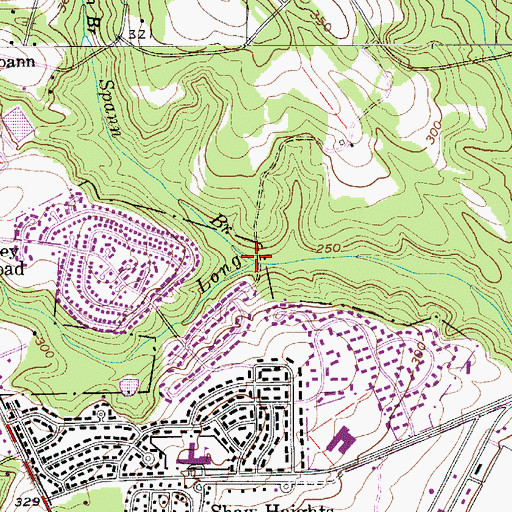 Topographic Map of Spann Branch, SC