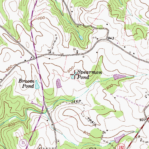 Topographic Map of Spearman Pond, SC