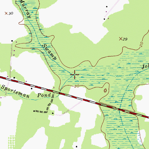 Topographic Map of Sportsman Pond, SC