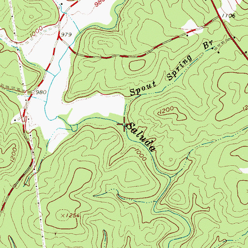 Topographic Map of Spout Spring Branch, SC
