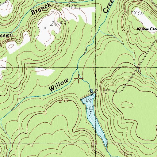 Topographic Map of Spring Branch, SC