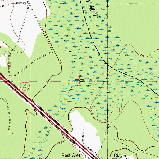 Topographic Map of Spring Branch, SC