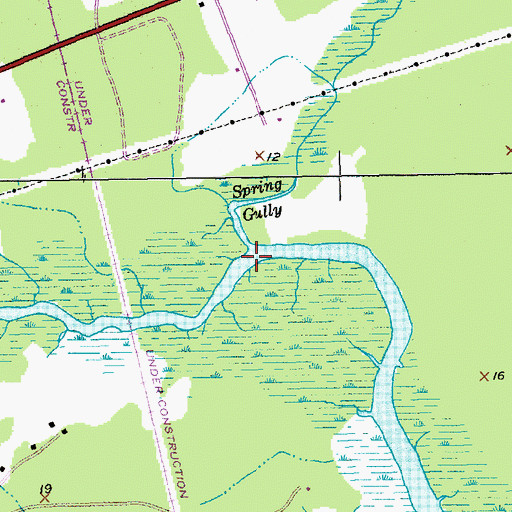 Topographic Map of Spring Gully, SC