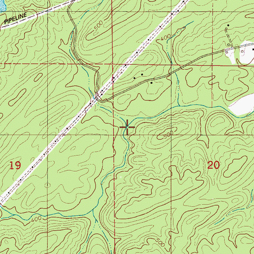 Topographic Map of Middle Branch, AL