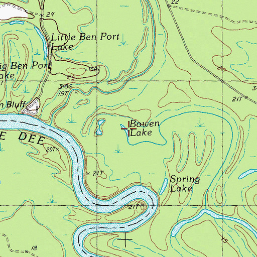 Topographic Map of Spring Lake, SC