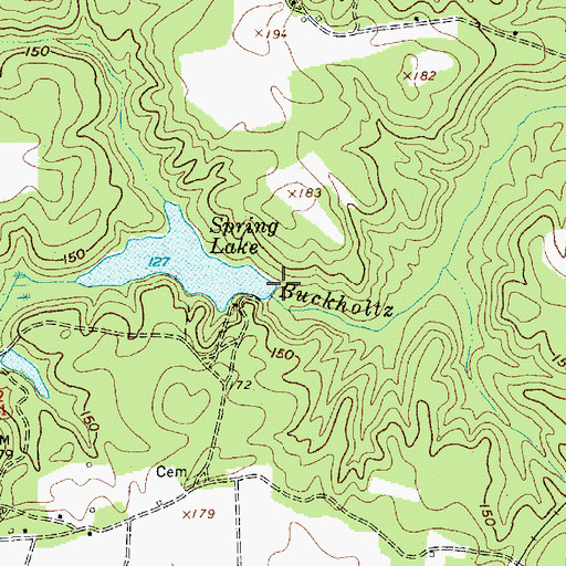 Topographic Map of Spring Lake, SC