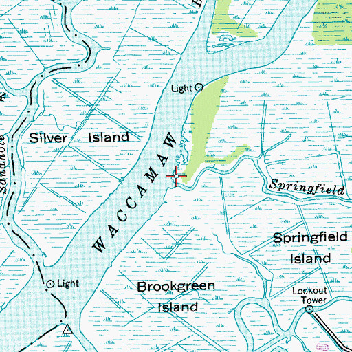 Topographic Map of Springfield Creek, SC