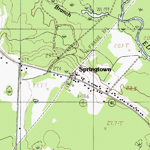 Topographic Map of Springtown School, SC