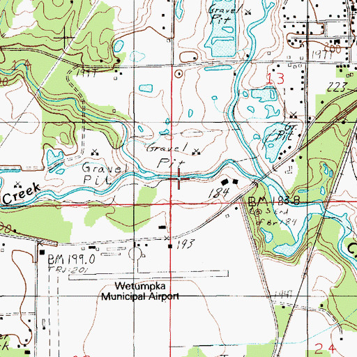 Topographic Map of Middle Creek, AL