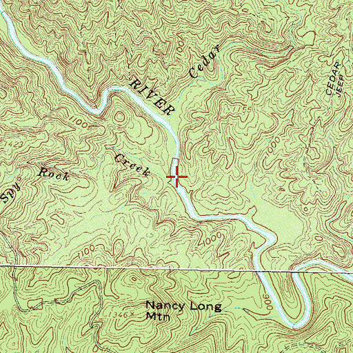 Topographic Map of Spy Rock Creek, SC