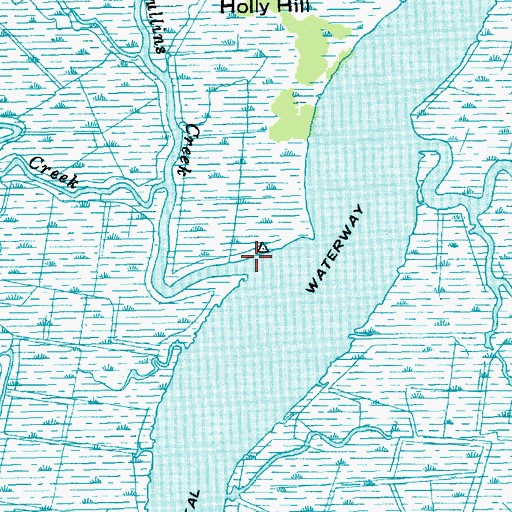 Topographic Map of Squirrel Creek, SC