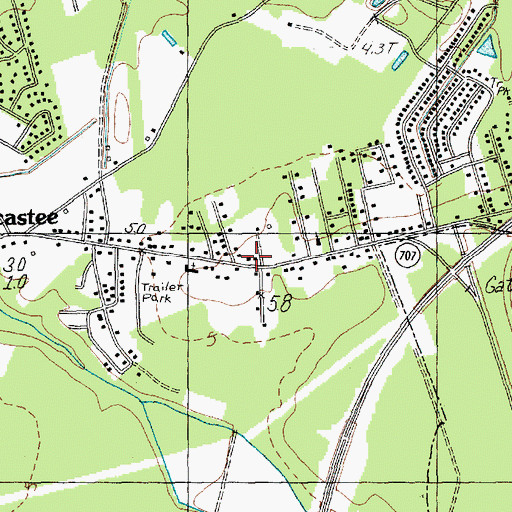 Topographic Map of Stalvey, SC