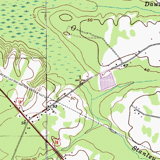 Topographic Map of Stanley Branch, SC