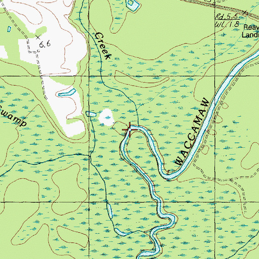 Topographic Map of Stanley Creek, SC