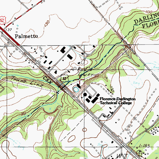 Topographic Map of Star Fork Branch, SC