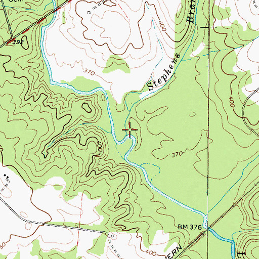 Topographic Map of Stephens Branch, SC