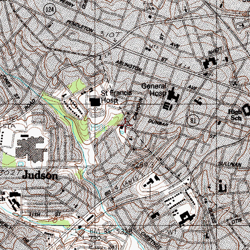 Topographic Map of Sterling High School (historical), SC