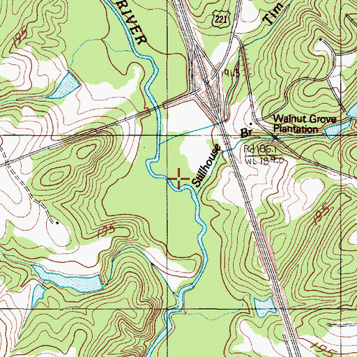 Topographic Map of Stillhouse Branch, SC