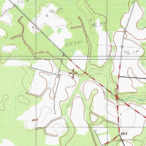 Topographic Map of Stony Bay School, SC