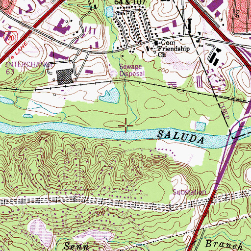Topographic Map of Stoop Creek, SC