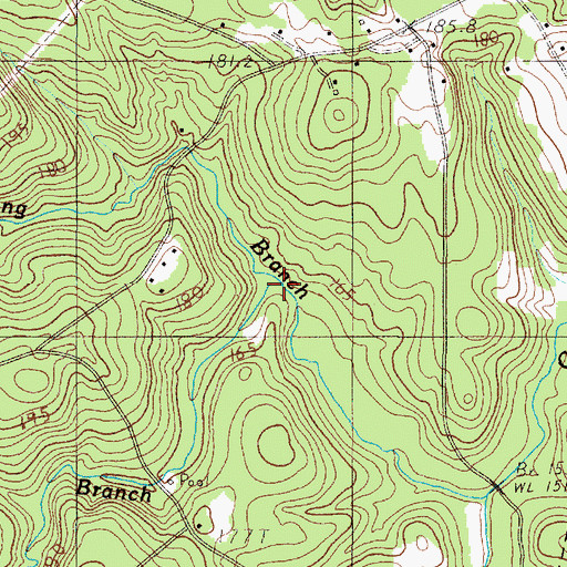 Topographic Map of Story Branch, SC