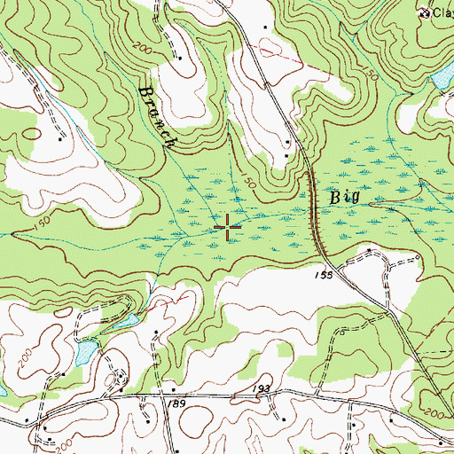Topographic Map of Strickland Branch, SC