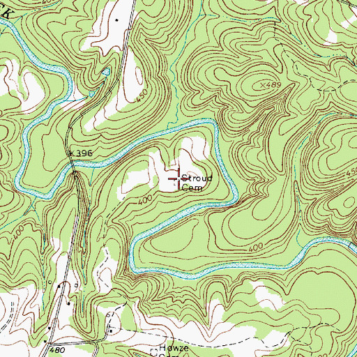 Topographic Map of Stroud Cemetery, SC