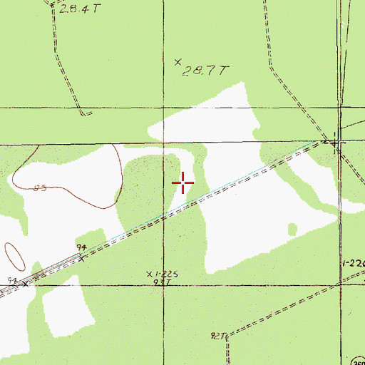 Topographic Map of Sugarfoot Bay, SC