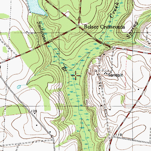 Topographic Map of Sullivans Branch, SC