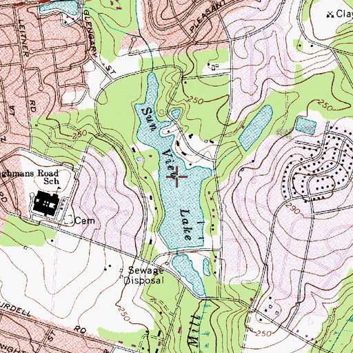 Topographic Map of Sun View Lake, SC