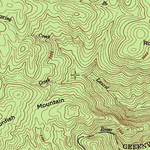 Topographic Map of Sunfish Creek, SC