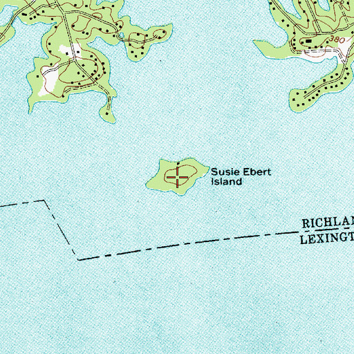 Topographic Map of Susie Ebert Island, SC
