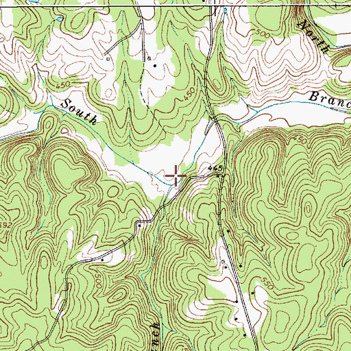Topographic Map of Sutton Branch, SC
